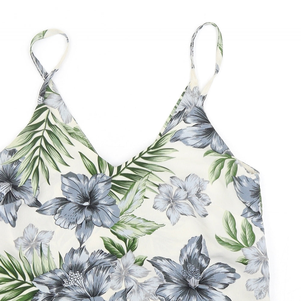 New Look Womens Multicoloured Floral Polyester Camisole Blouse Size 6 V-Neck