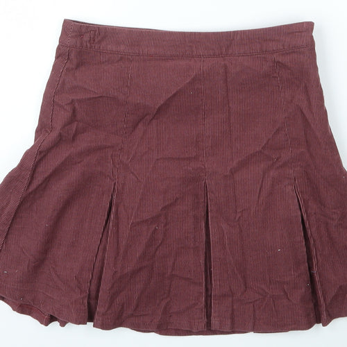 NEXT Girls Purple  Cotton Skater Skirt Size 11 Years  Regular Zip