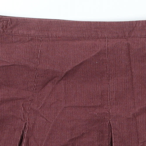 NEXT Girls Purple  Cotton Skater Skirt Size 11 Years  Regular Zip