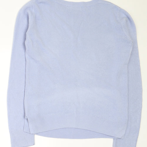Marks and Spencer Womens Purple Round Neck  Acrylic Pullover Jumper Size 6
