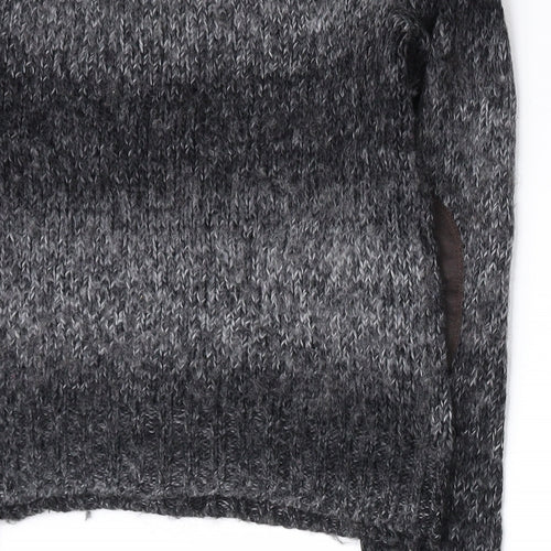 H&M Womens Grey Scoop Neck  Acrylic Pullover Jumper Size 8