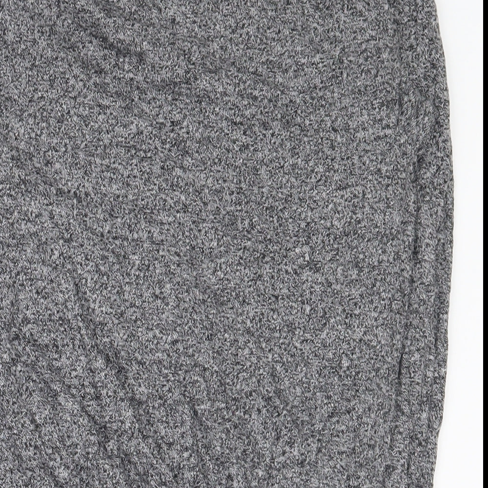 Marks and Spencer Womens Grey V-Neck  Cotton Pullover Jumper Size 10