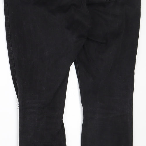 Preworn Womens Black  Cotton Skinny Jeans Size 34 in L28 in Regular Zip