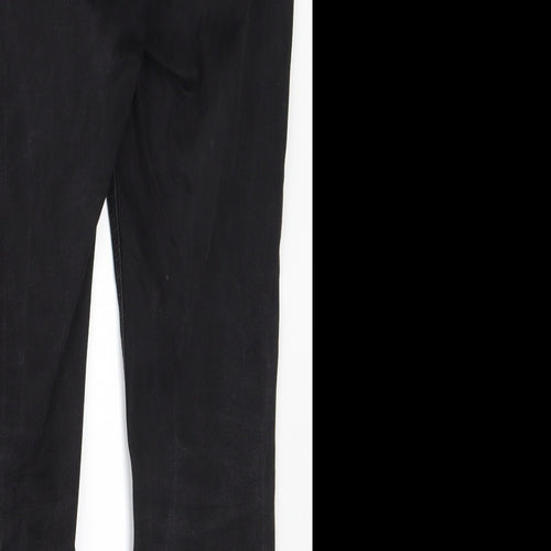 Preworn Womens Black  Cotton Skinny Jeans Size 34 in L28 in Regular Zip