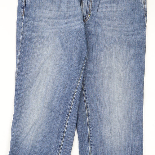 Gap Womens Blue  Cotton Straight Jeans Size 6 L20.5 in Regular Zip
