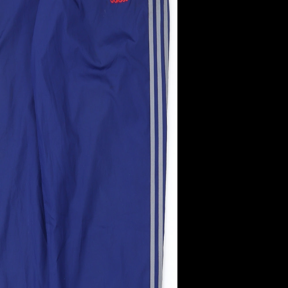 adidas Mens Blue  Polyester Jogger Trousers Size L L31 in Regular Drawstring