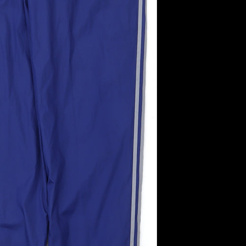 adidas Mens Blue  Polyester Jogger Trousers Size L L31 in Regular Drawstring