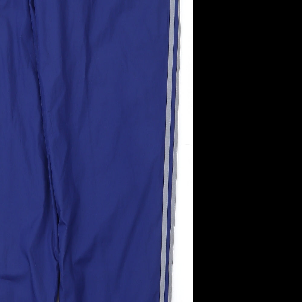 adidas Mens Blue  Polyester Jogger Trousers Size L L31 in Regular Drawstring