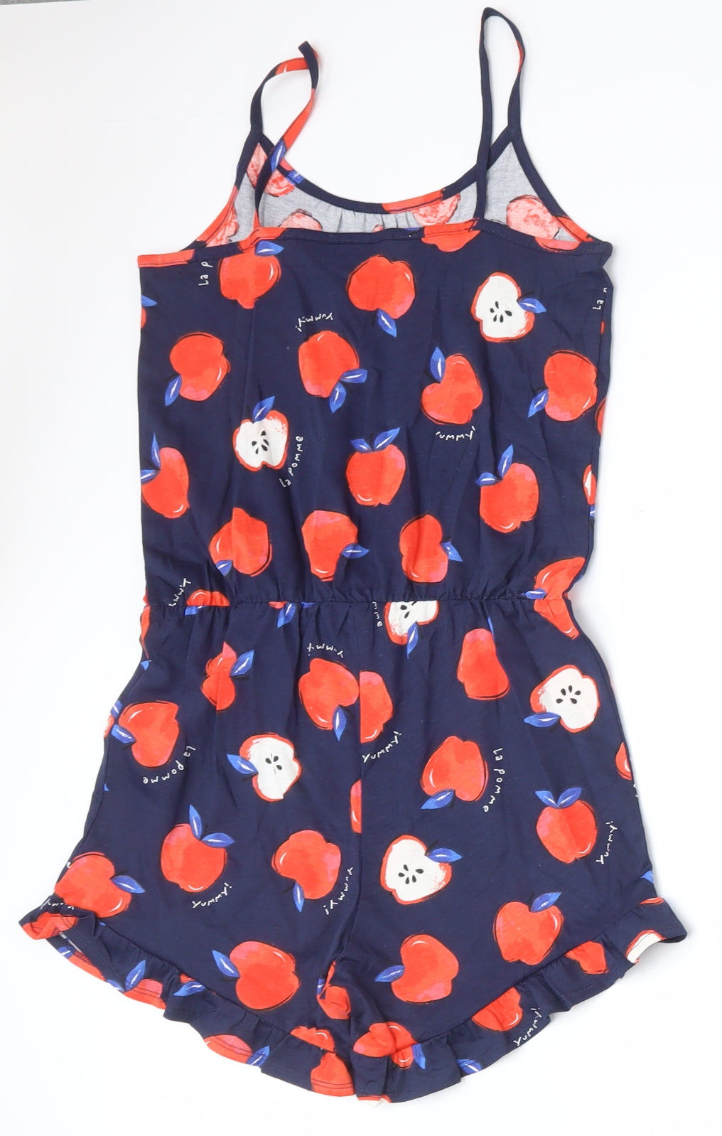 H&M Girls Blue  100% Cotton Playsuit One-Piece Size 8-9 Years  Pullover