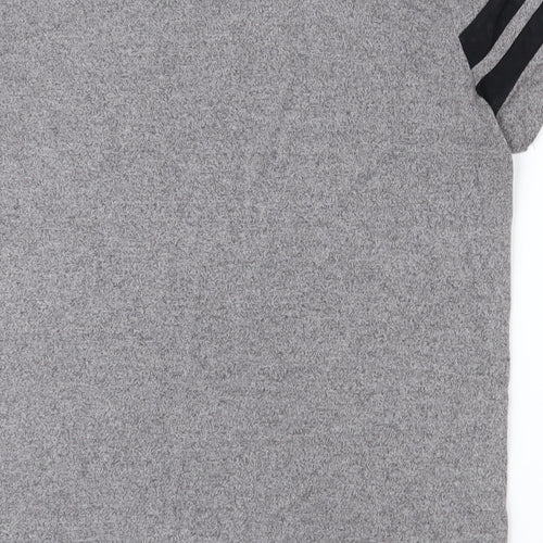 H&M Womens Grey  Polyester Basic T-Shirt Size S Round Neck