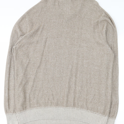 MANTARAY PRODUCTS Mens Beige V-Neck  Cotton Pullover Jumper Size XL
