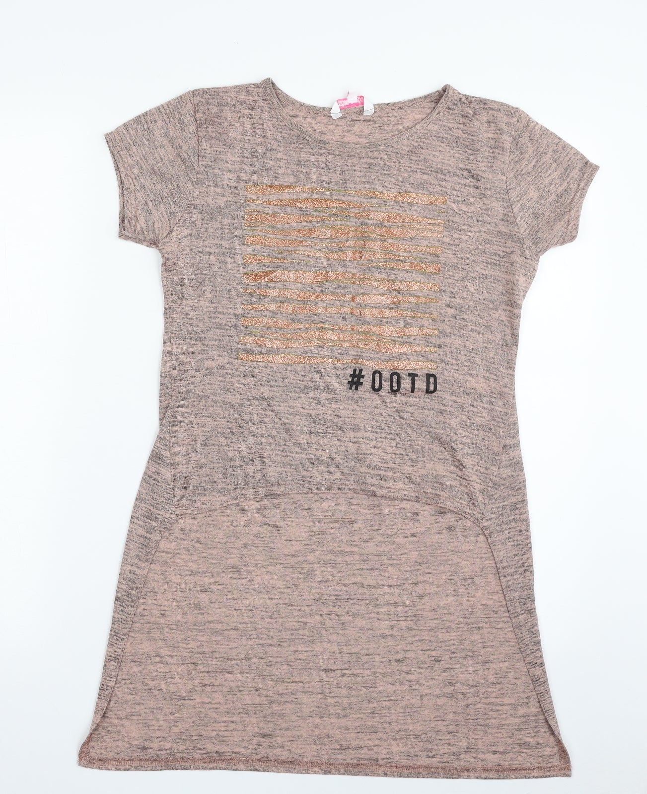 E-vie Girls Pink  Polyester Tunic Sweatshirt Size 13-14 Years  Pullover