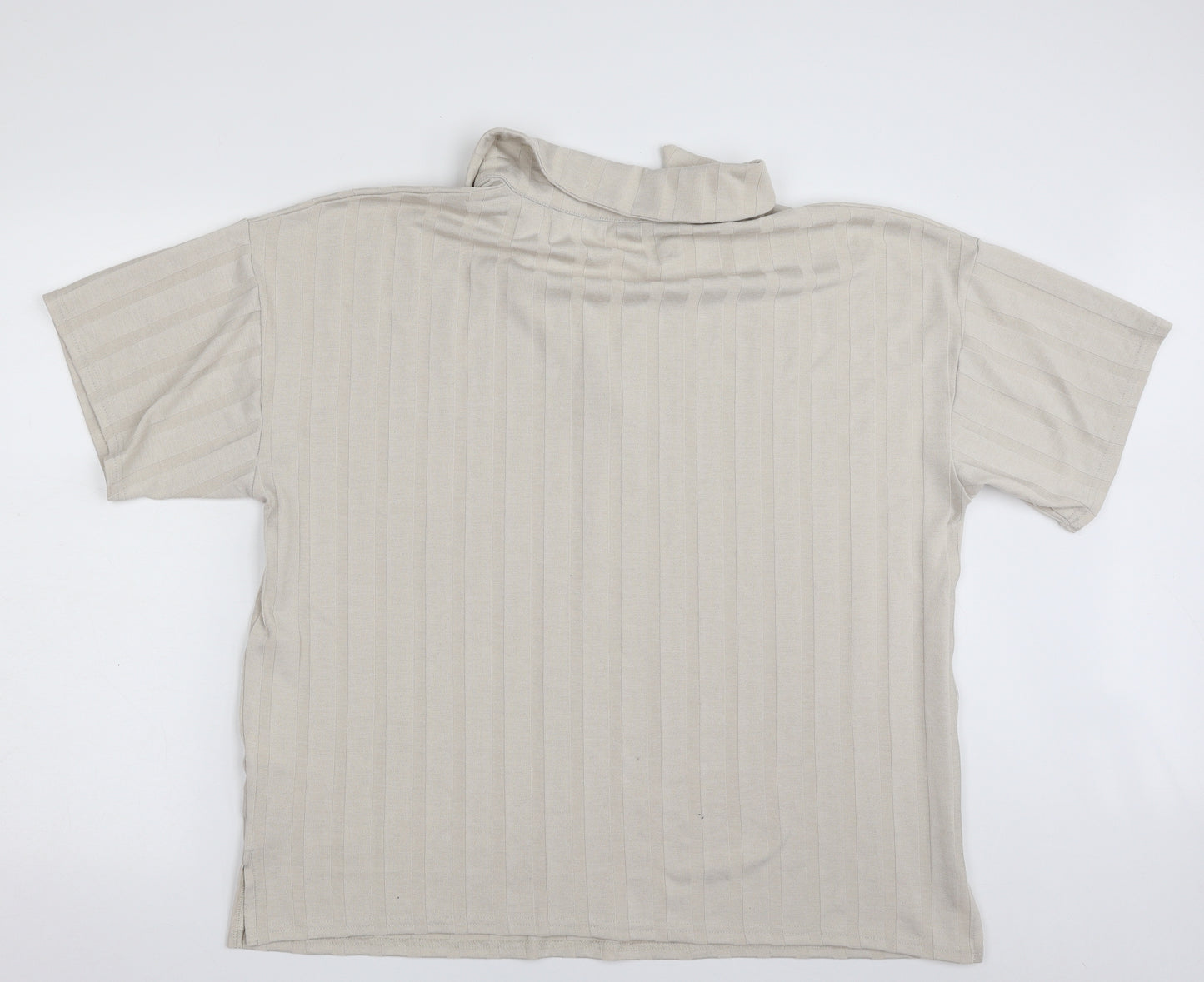 F&F Womens Beige Striped Polyester Pullover Sweatshirt Size 18  Pullover