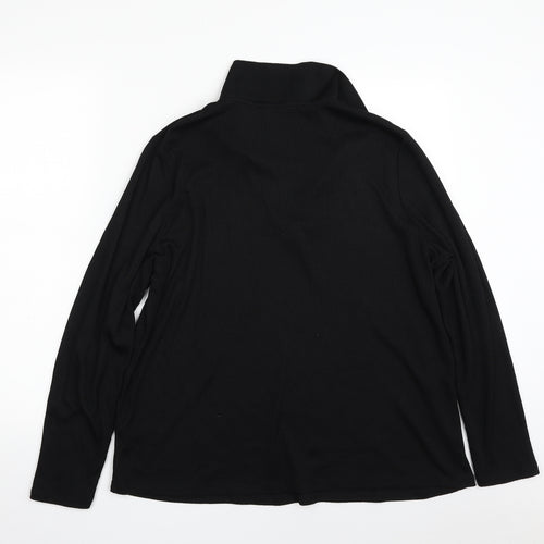 Marks and Spencer Womens Black  Polyester Pullover Sweatshirt Size 18  Pullover