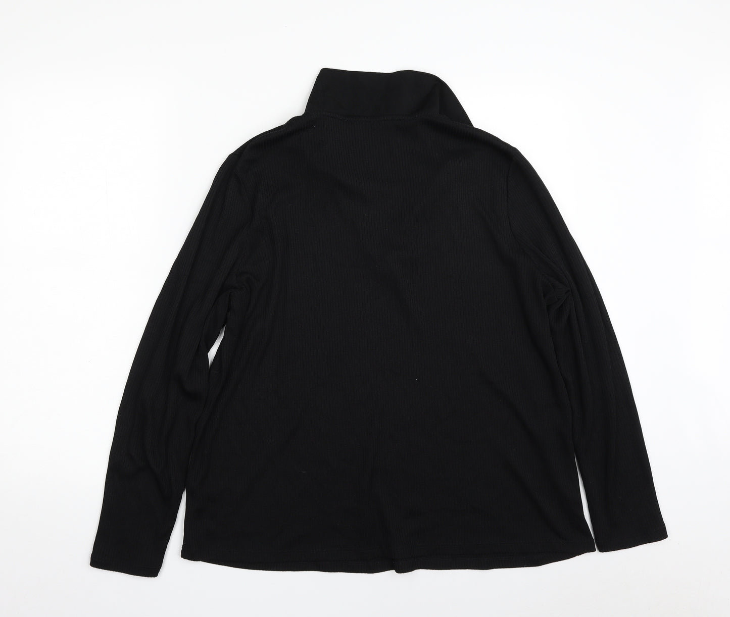 Marks and Spencer Womens Black  Polyester Pullover Sweatshirt Size 18  Pullover