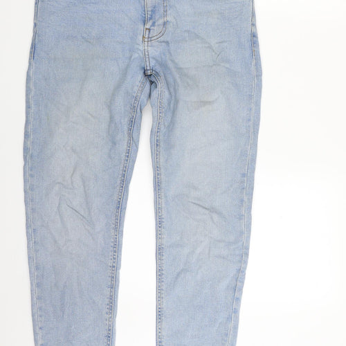 ASOS Womens Blue  100% Cotton Tapered Jeans Size 28 in L30 in Slim Zip