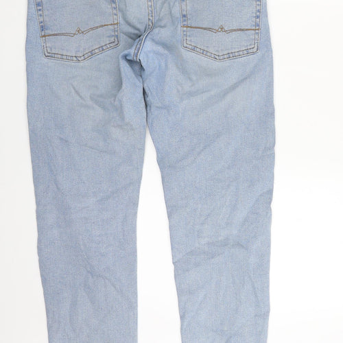ASOS Womens Blue  100% Cotton Tapered Jeans Size 28 in L30 in Slim Zip