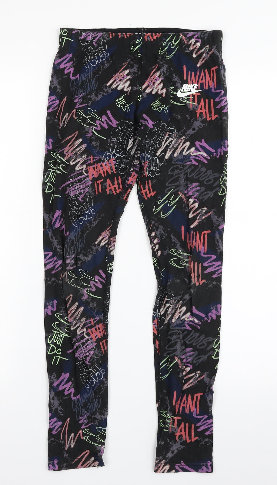 Nike Girls Black  Cotton Jegging Trousers Size 12-13 Years  Slim  - I want it all!
