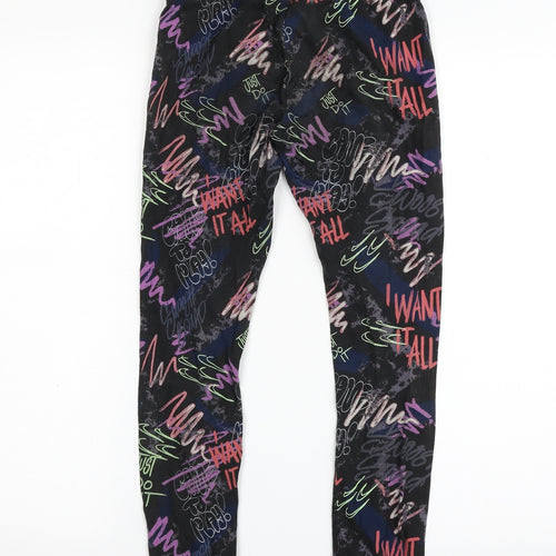 Nike Girls Black  Cotton Jegging Trousers Size 12-13 Years  Slim  - I want it all!