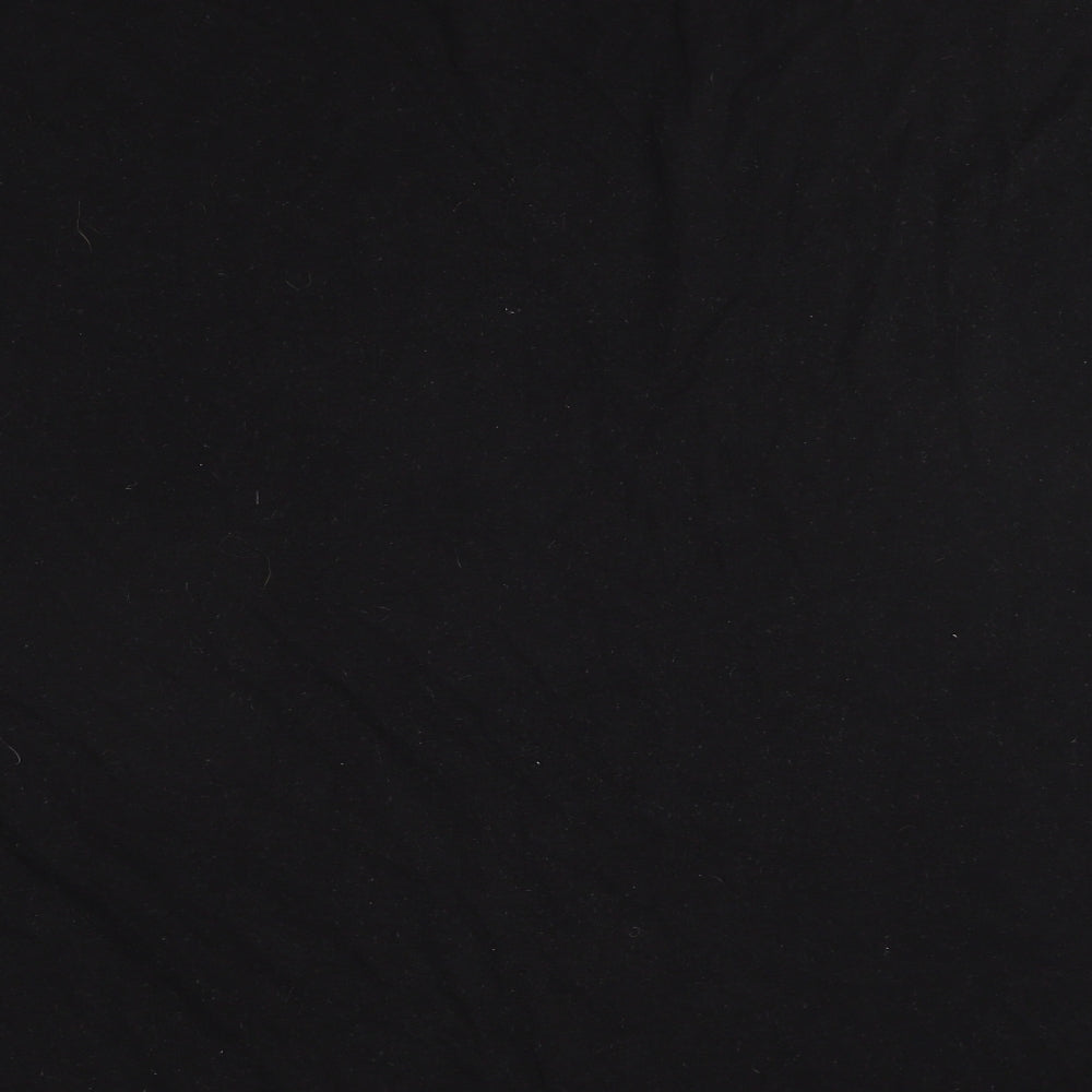 New Look Womens Black  Polyester Tunic T-Shirt Size 16 Crew Neck