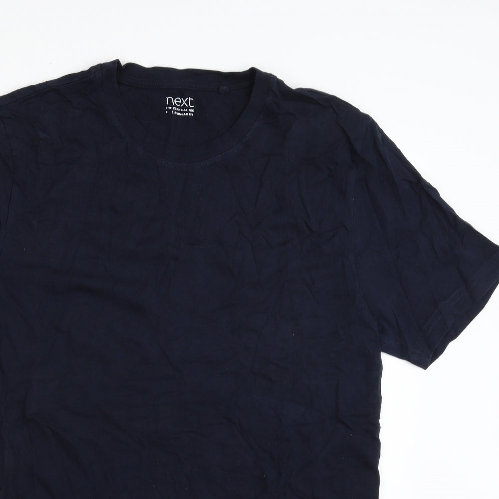 NEXT Mens Blue  Cotton  T-Shirt Size S Crew Neck