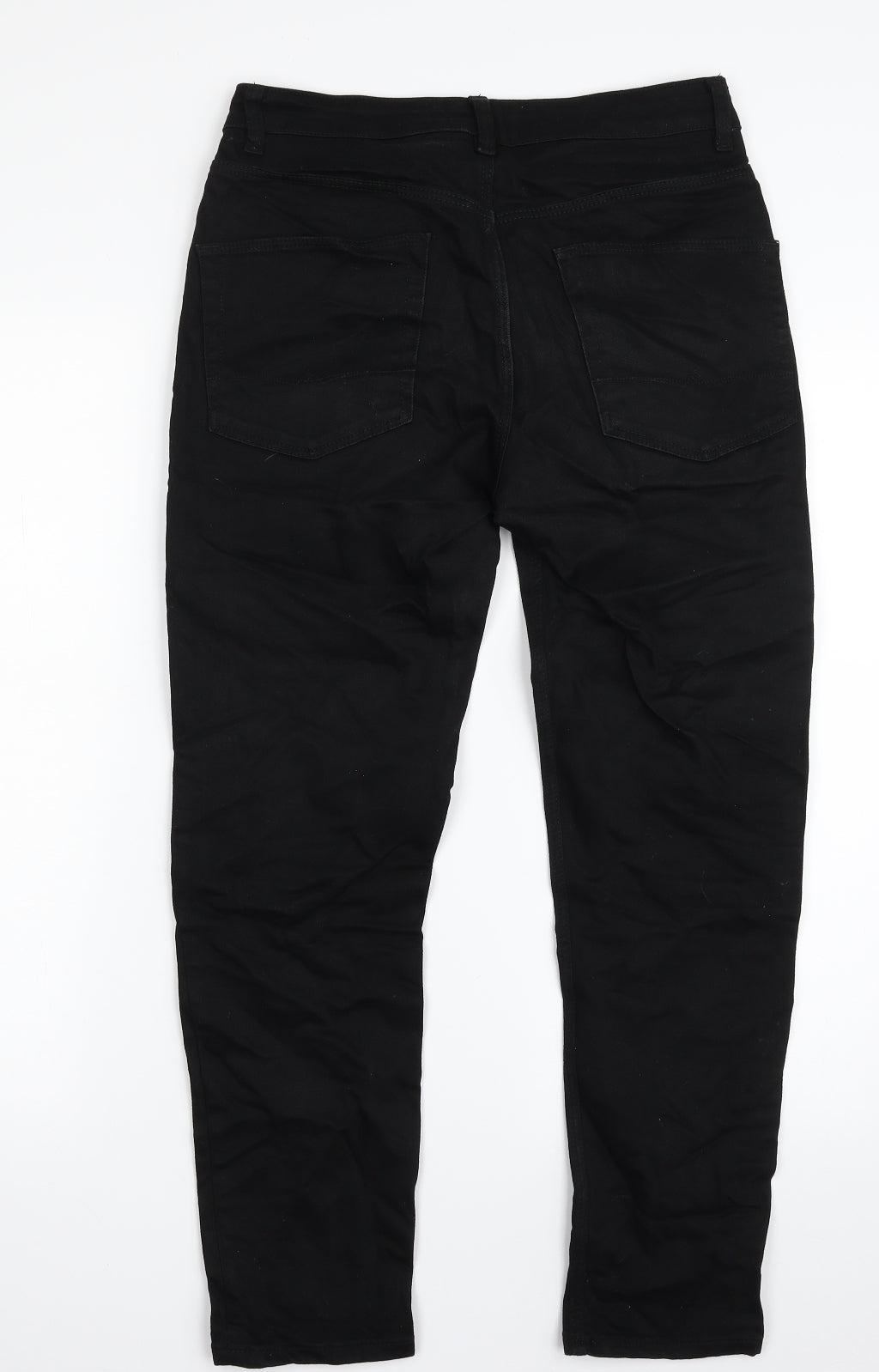 ASOS Mens Black  Cotton Tapered Jeans Size 28 in L30 in Slim Zip