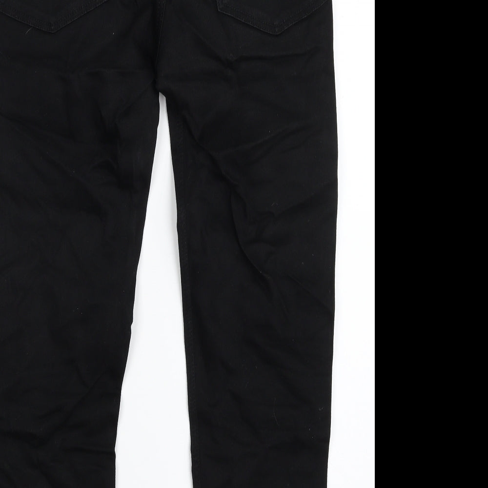 ASOS Mens Black  Cotton Tapered Jeans Size 28 in L30 in Slim Zip