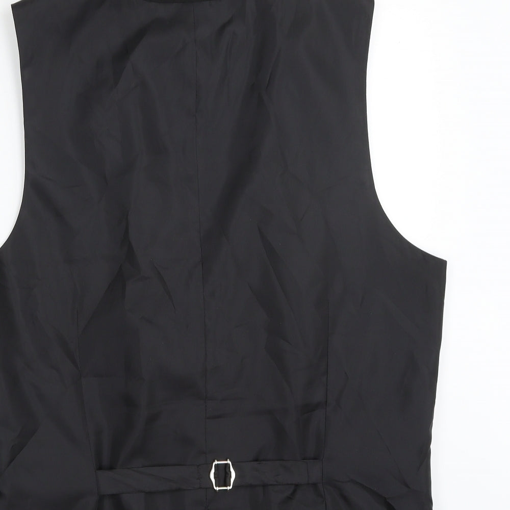 Taylor & Wright Mens Black   Jacket Waistcoat Size M  Button
