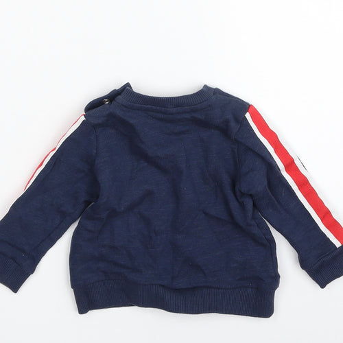 F&F Baby Blue Striped 100% Cotton Pullover Jumper Size 0-3 Months  Pullover - Hi