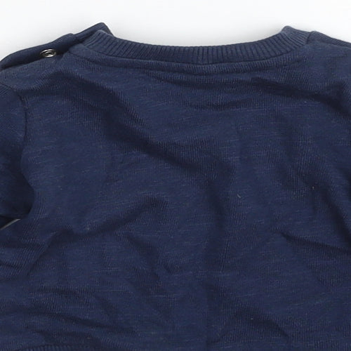 F&F Baby Blue Striped 100% Cotton Pullover Jumper Size 0-3 Months  Pullover - Hi
