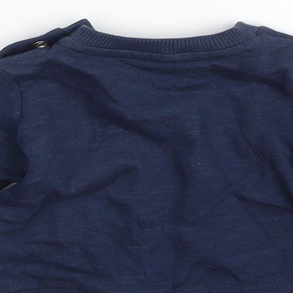 F&F Baby Blue Striped 100% Cotton Pullover Jumper Size 0-3 Months  Pullover - Hi