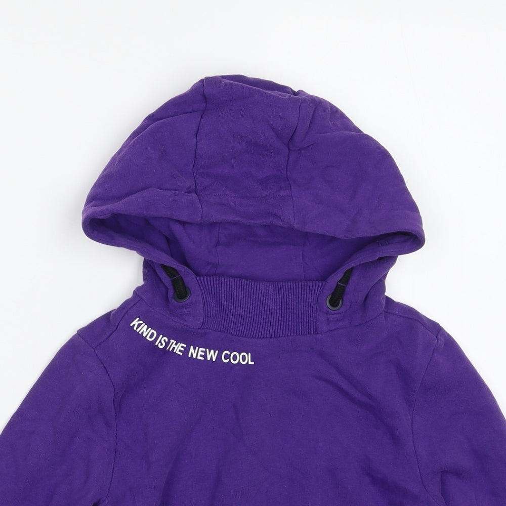 Nutmeg Girls Purple  Cotton Pullover Hoodie Size 5-6 Years  Pullover - Kind is the New Cool
