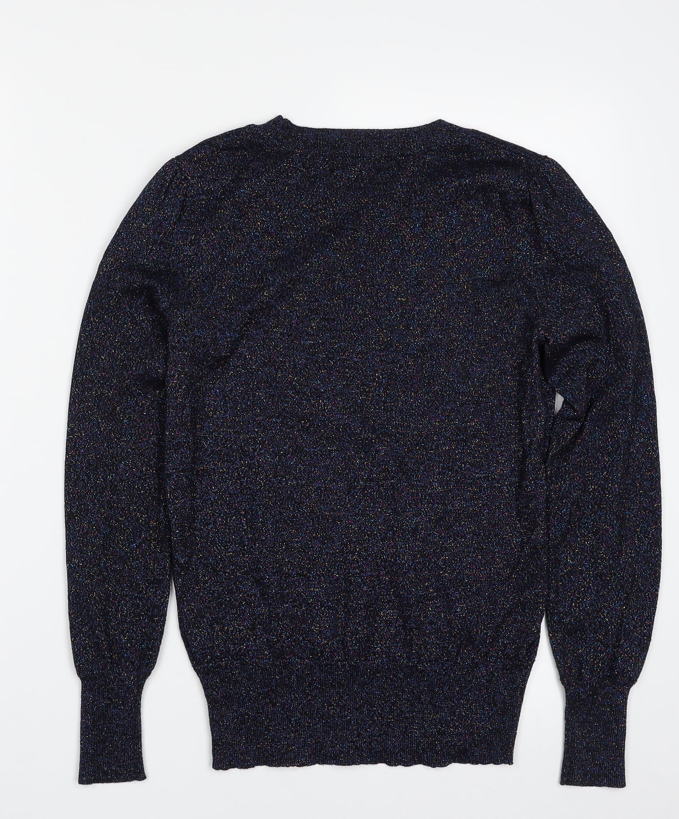 Dunnes Stores Womens Multicoloured Crew Neck  Viscose Pullover Jumper Size S