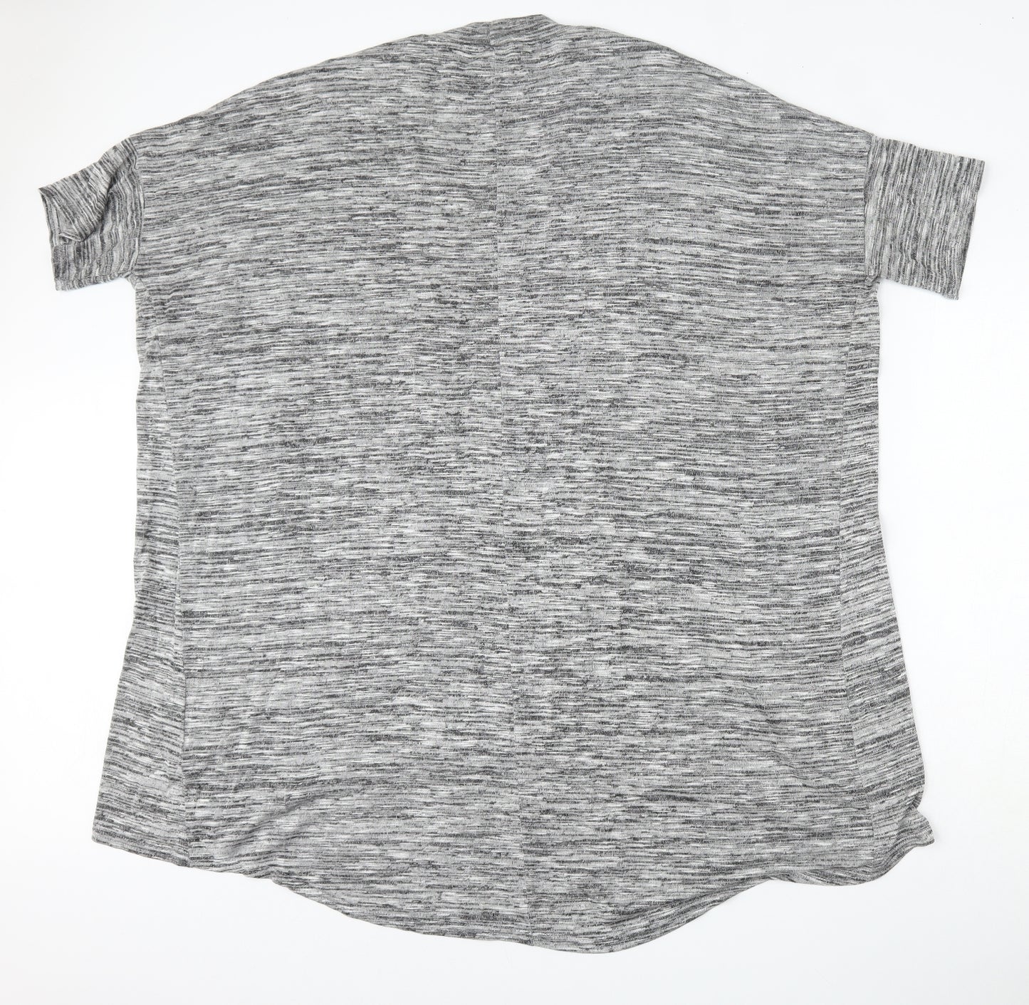 Love Yours Womens Grey V-Neck  Polyester Pullover Jumper Size 24