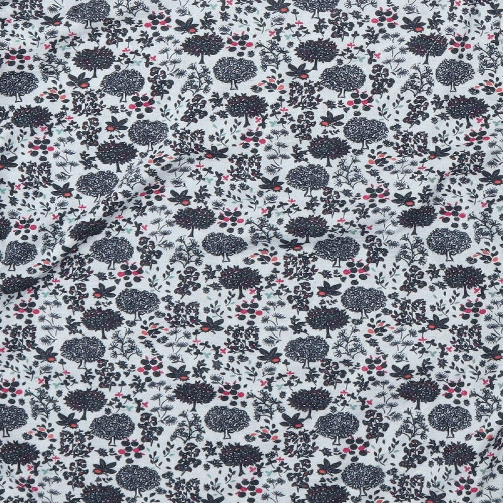 Per Una Womens Multicoloured Floral Polyester Basic T-Shirt Size 14 Round Neck