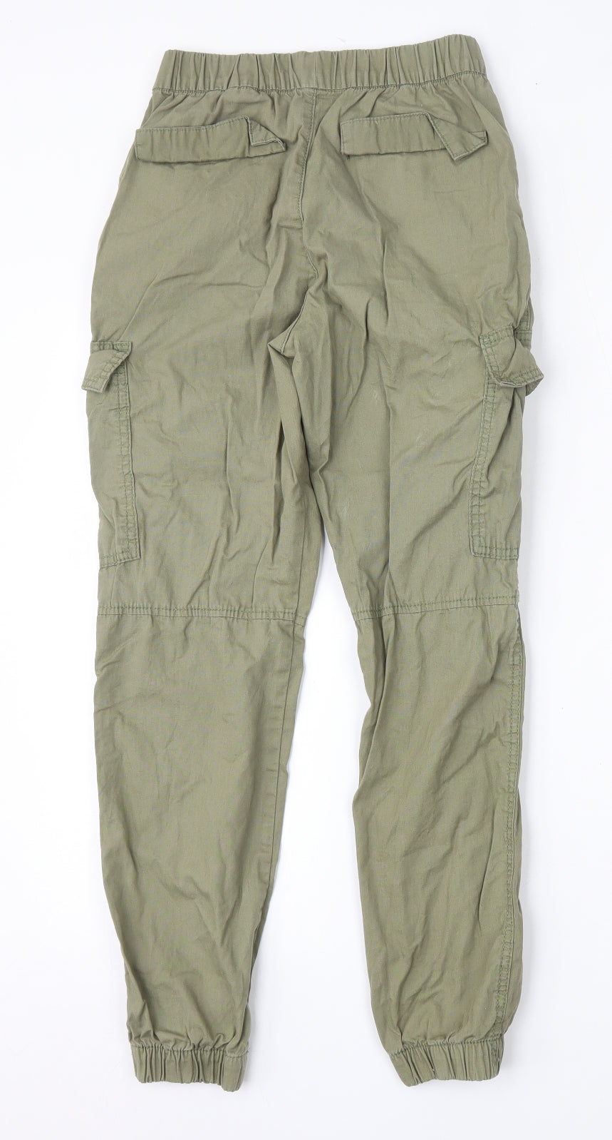 H&M Girls Green  Cotton Cargo Trousers Size 12-13 Years  Regular