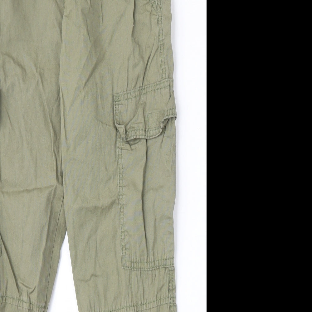 H&M Girls Green  Cotton Cargo Trousers Size 12-13 Years  Regular