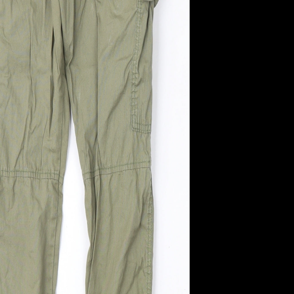 H&M Girls Green  Cotton Cargo Trousers Size 12-13 Years  Regular