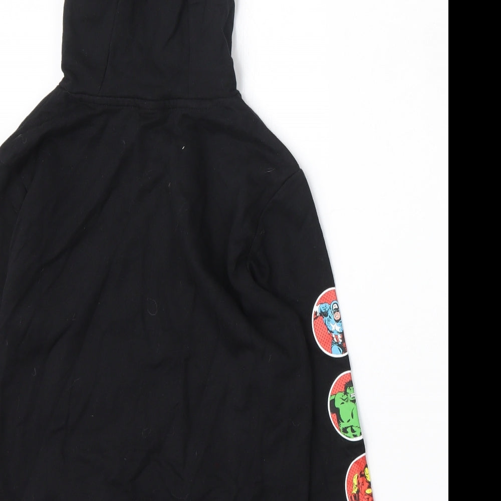 Pop Gear Boys Black  Cotton Pullover Hoodie Size 7-8 Years   - Marvel