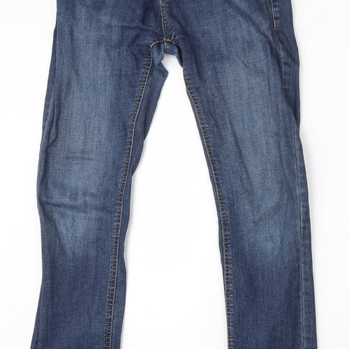 Denim Co Womens Blue  Cotton Skinny Jeans Size 32 L34 in Regular Button