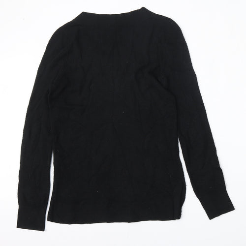 Gap Womens Black V-Neck  Cotton Pullover Jumper Size S