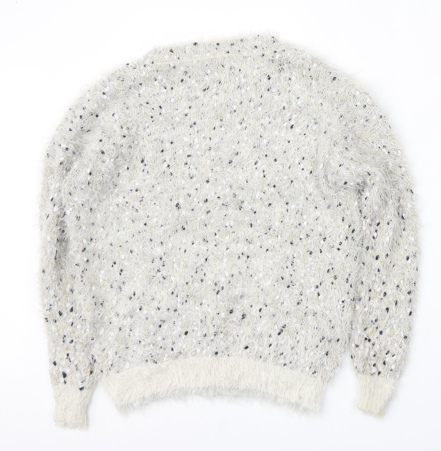 Aftershock Womens Multicoloured Round Neck  Acrylic Pullover Jumper Size L