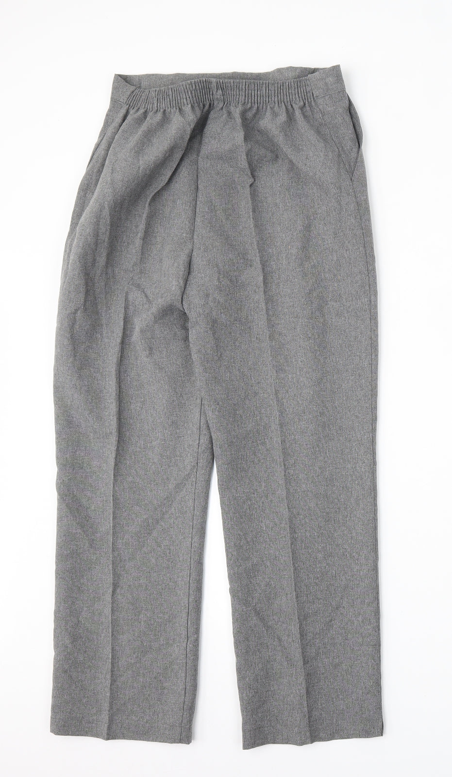 Mia Moda Womens Grey  Polyester Trousers  Size 10 L25 in Regular