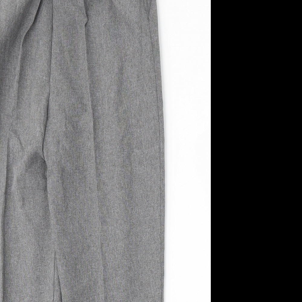 Mia Moda Womens Grey  Polyester Trousers  Size 10 L25 in Regular