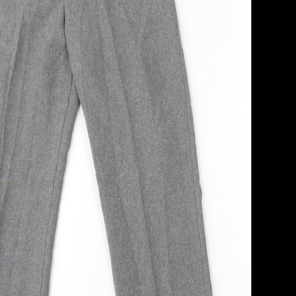 Mia Moda Womens Grey  Polyester Trousers  Size 10 L25 in Regular