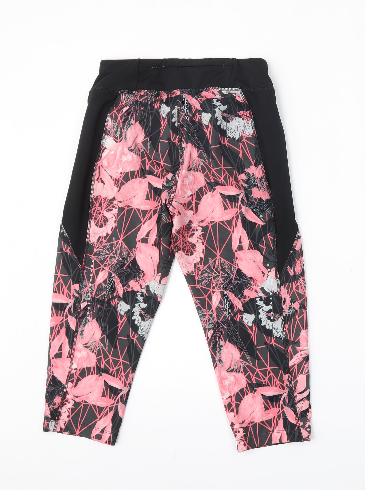 Crivit Womens Multicoloured Floral Polyester Compression Leggings Size S L19 in Regular