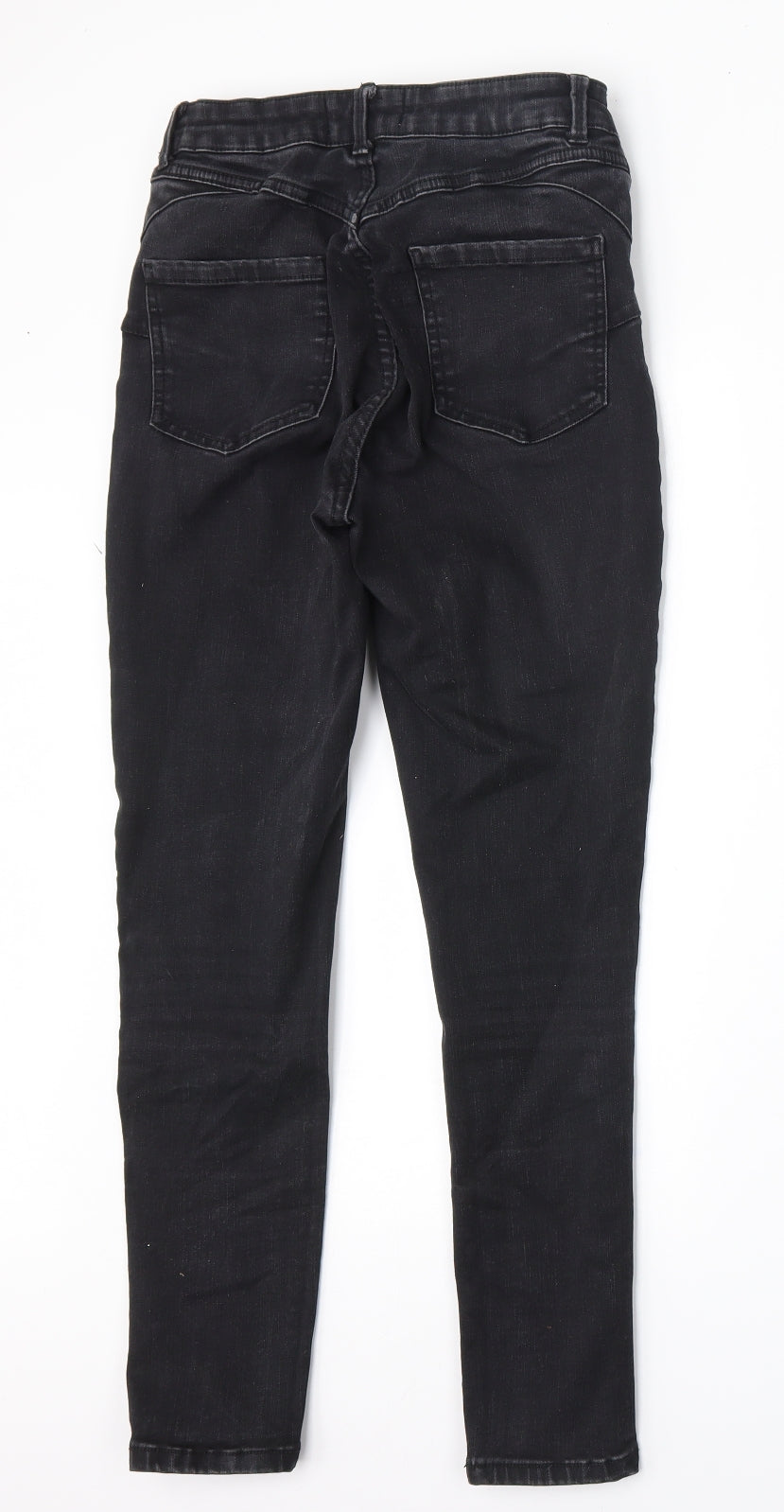 New Look Womens Black  Cotton Skinny Jeans Size 8 L26 in Regular Zip