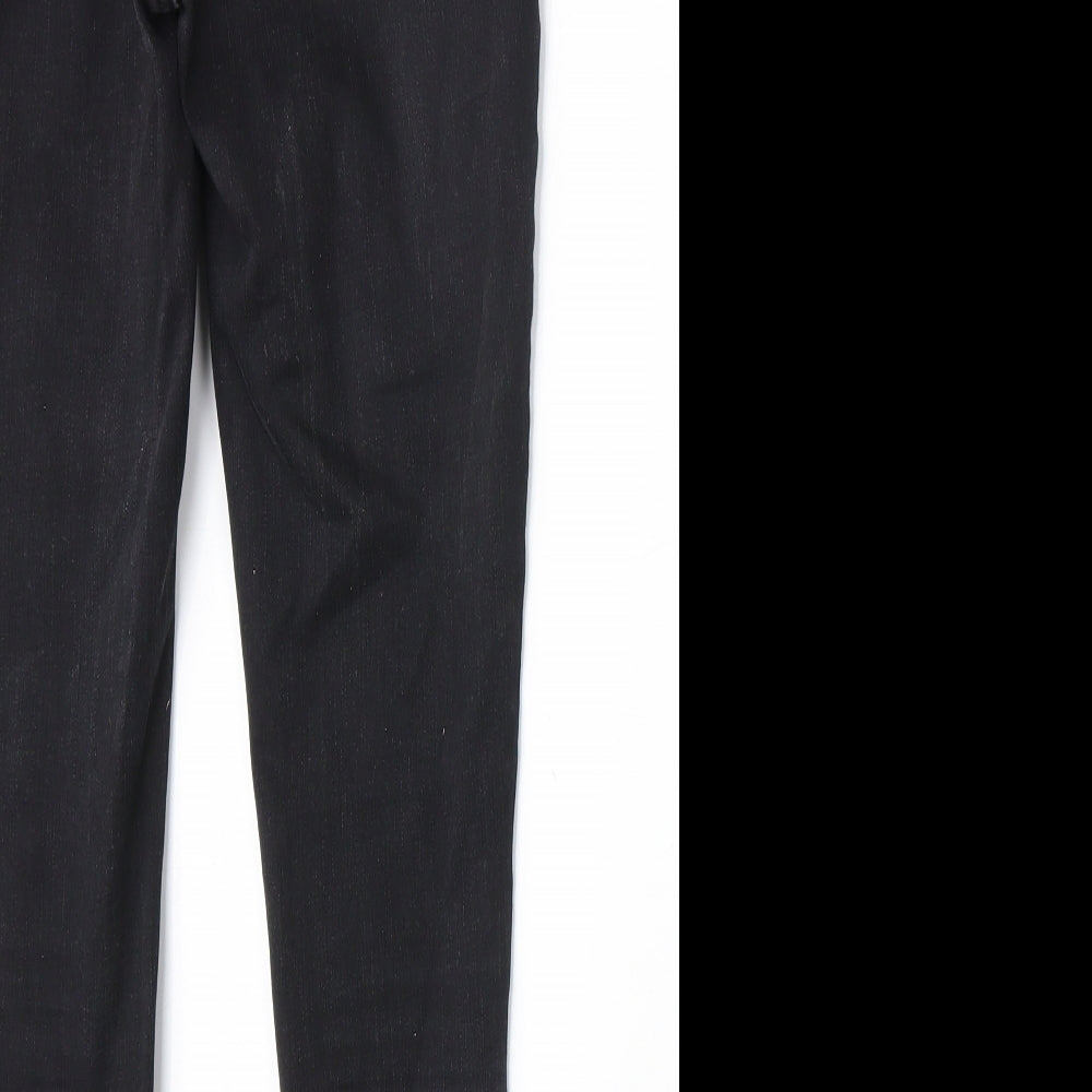 New Look Womens Black  Cotton Skinny Jeans Size 8 L26 in Regular Zip
