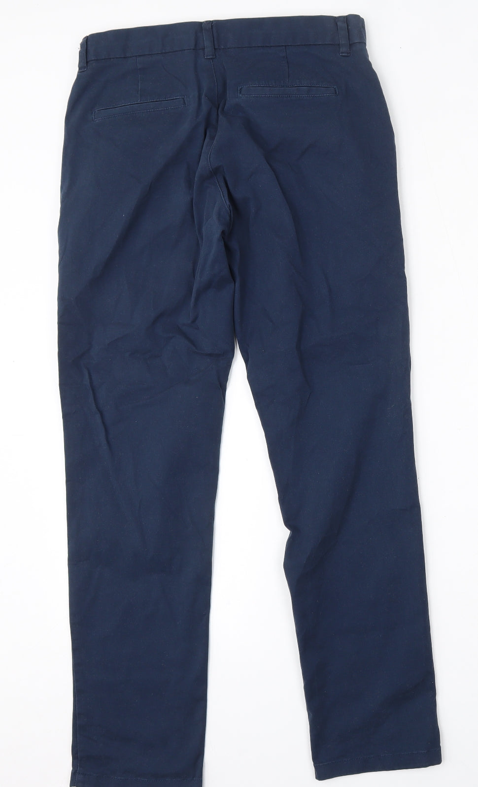 NEXT Mens Blue  Cotton Chino Trousers Size 30 L30 in Regular