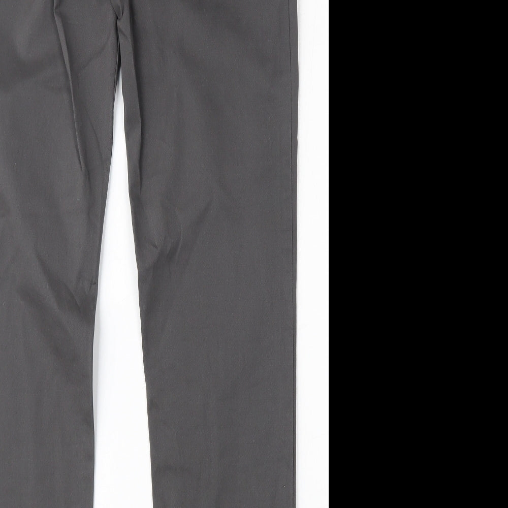 NEXT Mens Grey  Cotton Chino Trousers Size 30 L30 in Regular